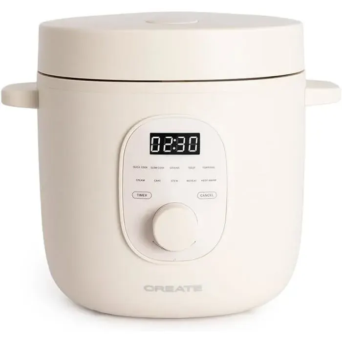 CRÉATIVITÉ Cuiseur à riz électrique multifonction 12L blanc cassé 300W 10 programmes programmation 24h