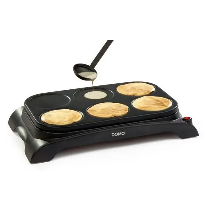 Crêpière DOMO Family Crêpes - DO8709P - 6 personnes - Revêtement Antiadhésif - 1000W