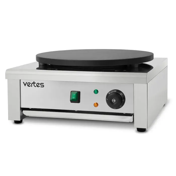 Crêpière électrique 3000 W inox plaque 40 cm température réglable en continu de 50 à 300 °C