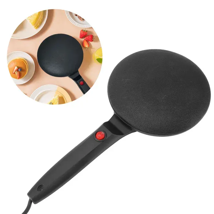 Crêpière Électrique - Lazozo - 20cm Design Sphérique 3D Cuisson Rapide 15s Revêtement Antiadhésif Sain Gaufrier Machine à Crêpes