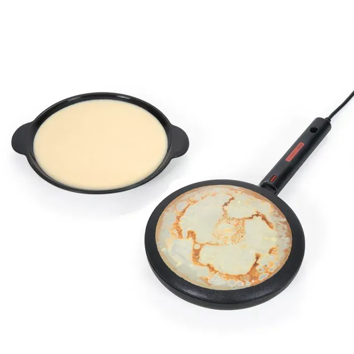 Crêpière électrique Livoo x Marmiton - LIVOO - DOP258CO - 600 W - Ø 20 cm - Poignée thermorésistante - Noir