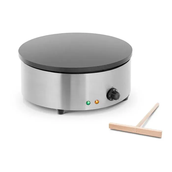Crêpière électrique ronde Diamètre de la plaque chauffante 40cm Revêtement en émail 3.000 W Royal Catering RCEC-3000-R