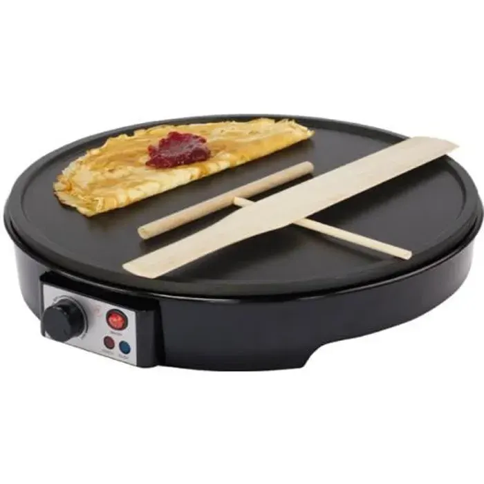 Crêpière Électrique - Royal Swiss - 30cm - 1000W - Antiadhésif - Température Réglable