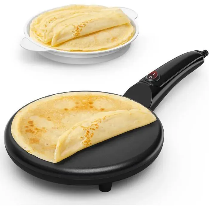 Crêpière électrique - YASHE - Contrôle automatique - Revêtement antiadhésif - 800W