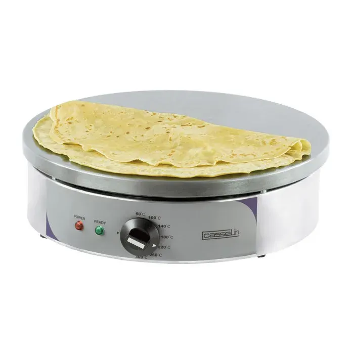 Crêpière professionnelle - Casselin - 400 mm - 27 kW - Thermostat réglable - Inox