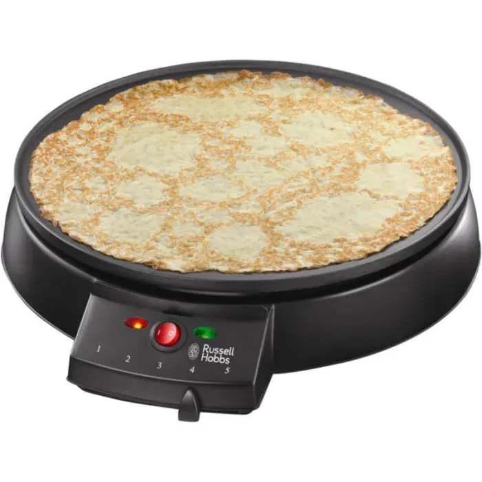 Crêpière - RUSSELL HOBBS - 20920-56 - Revêtement antiadhésif - 1200 Watt - Noir