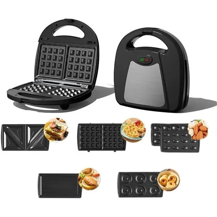 Croque-Monsieur grill Argent métallique Compact Pratique cuisine