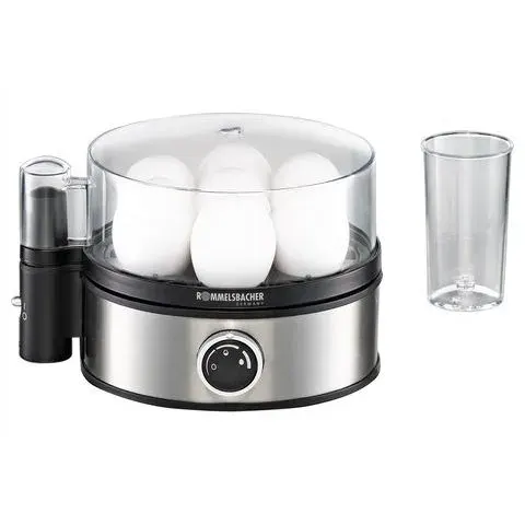 Cuiseur à oeufs - ROMMELSBACHER - ER 400 - 7 oeufs - 400W - Acier inoxydable - Noir