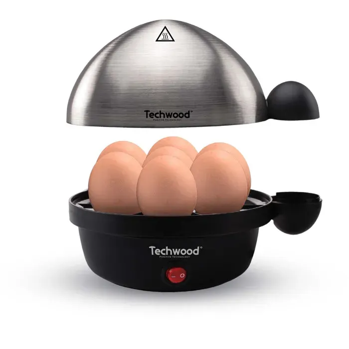 Cuiseur à Oeufs Techwood TO-007 - Oeufrier electrique avec arrêt automatique œufs à la coque et au plat
