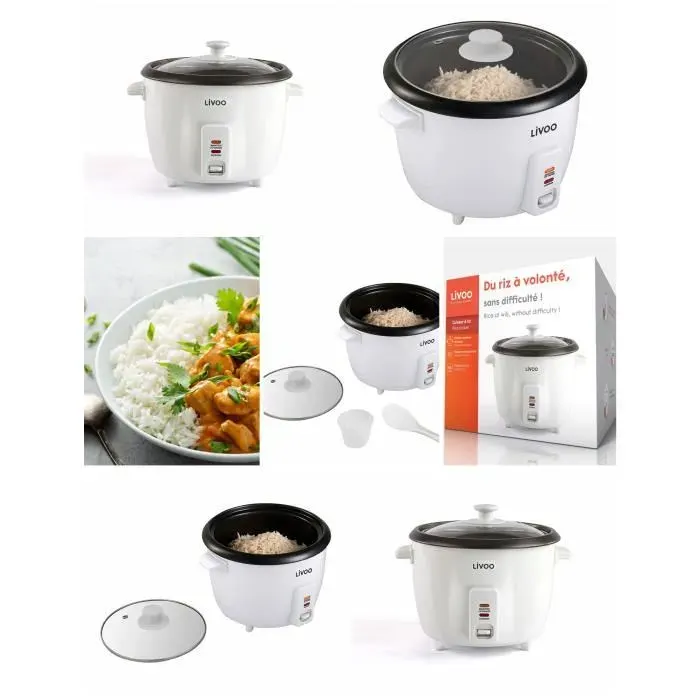 Cuiseur à Riz 1.5 l 500 W Revêtement antiadhésif Bol amovible Arrêt automatique