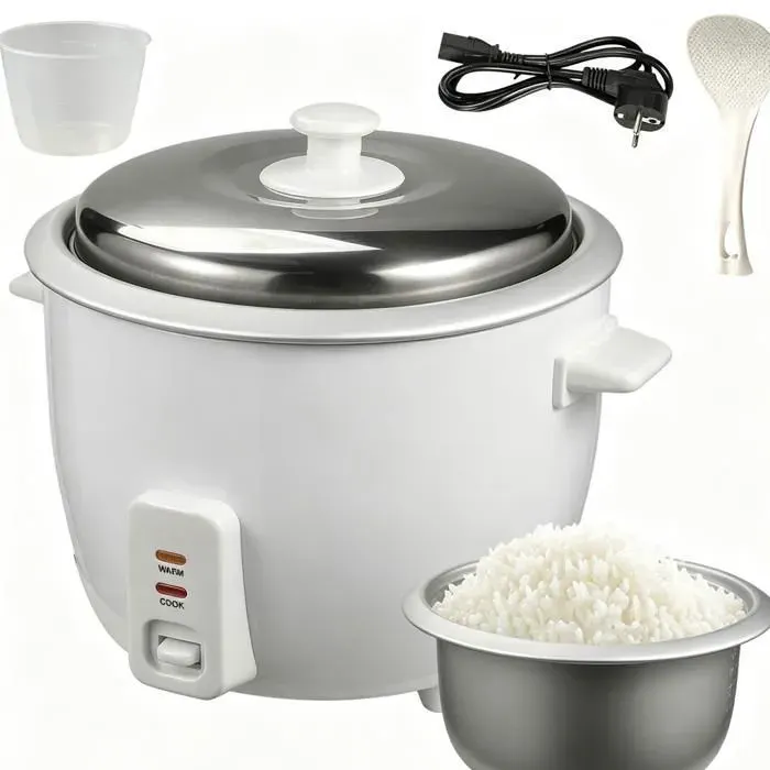 Cuiseur à riz 4L Cuiseur à riz électrique multifonction de 4 L 700 W 220V acile à Nettoyer appareil cuisson professionnel inox