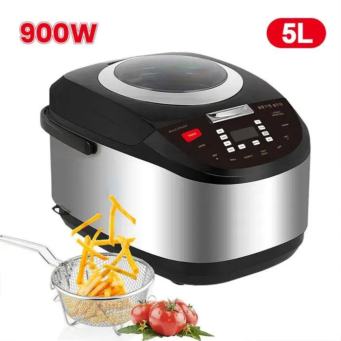 Cuiseur à riz 5 L 900 W pour 6 à 7 personnes avec couvercle transparent - alliage daluminium