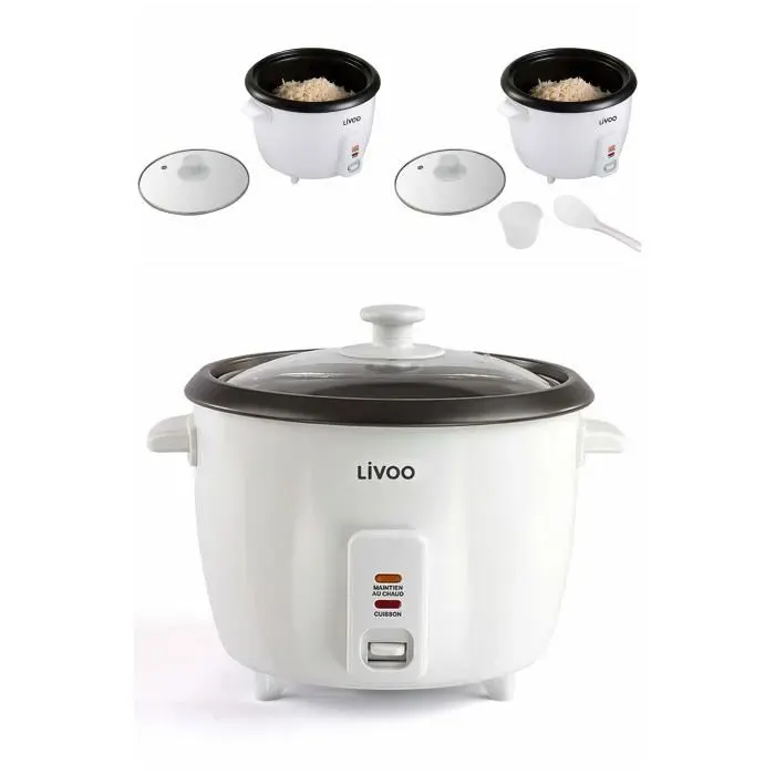 Cuiseur à Riz 500 W 15 L Blanc Panier en aluminium revêtement antiadhésif