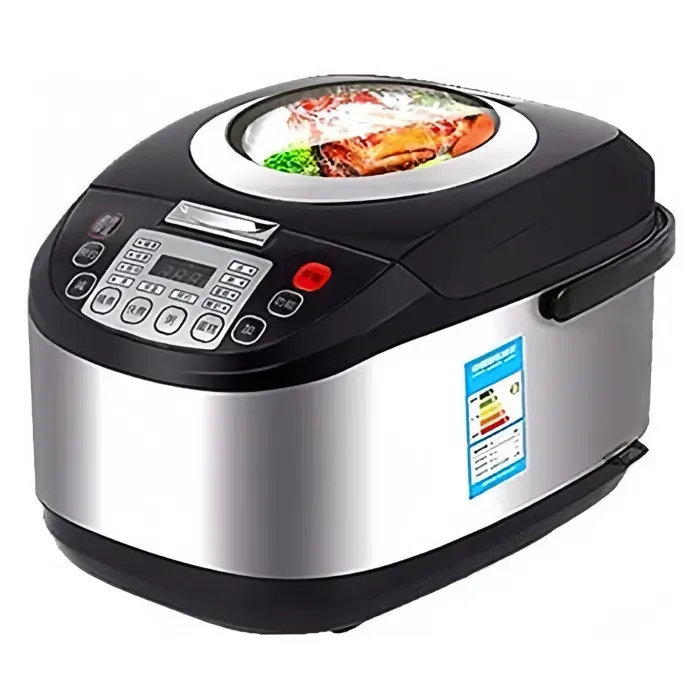 Cuiseur à Riz 5L avec Toit Ouvrant Intelligent Cuisson Lente Vapeur Cuve Intérieure de Haute Qualité Maintien au Chaud