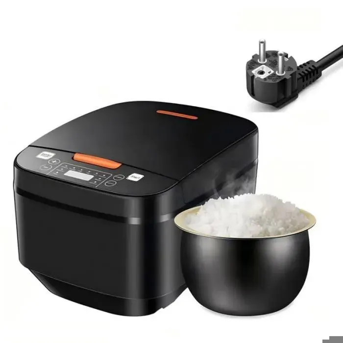 Cuiseur à riz 5L noir intelligent multifonction départ différé cuisson vapeur maintien au chaud pour fam CUISEUR A RIZ ELECTRIQUE