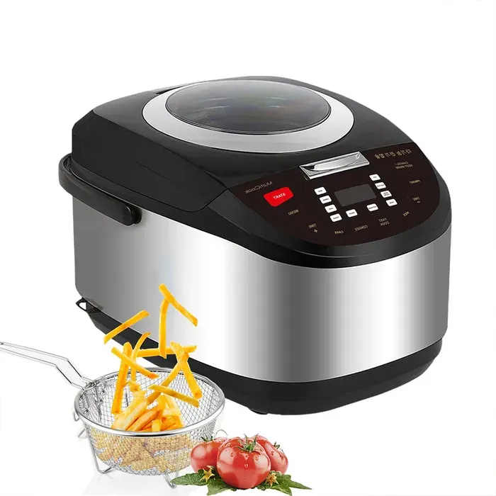 Cuiseur à riz 900 W - Noir - 5 L - Cuve intérieure amovible - Multifonction - Antiadhésif