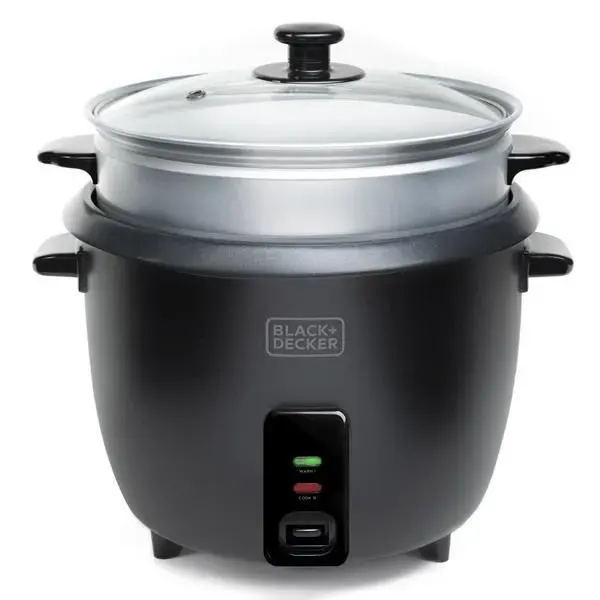 Cuiseur à riz - BLACK & DECKER - Multifonctions - 700W - 1.8L - Panier avec couvercle en verre
