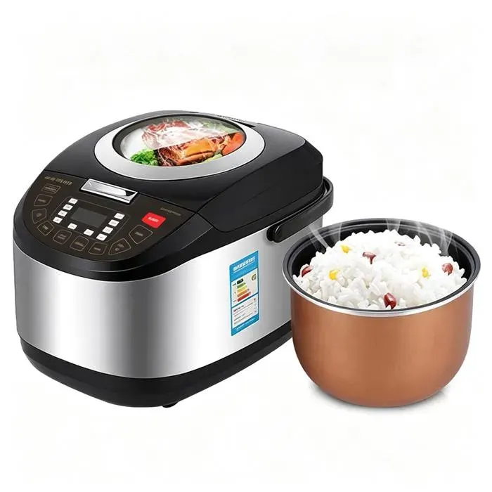 Cuiseur à Riz Cuiseur à riz multifonctionnel 5L 900W tasse mesurer et cuillère à riz pour Préparer des Soupes Céréales etc