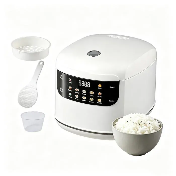 Cuiseur à riz domestique 2L Mini cuiseur à riz électrique facile nettoyer dun cuiseur vapeur Bol Antiadhésif Amovible 400W