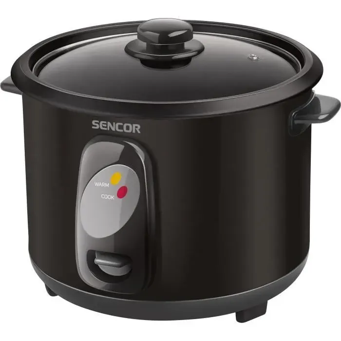 Cuiseur à riz électrique Sencor SRM 1001BK - 1 L - Inox - Cuisson vapeur - Arrêt automatique - Noir