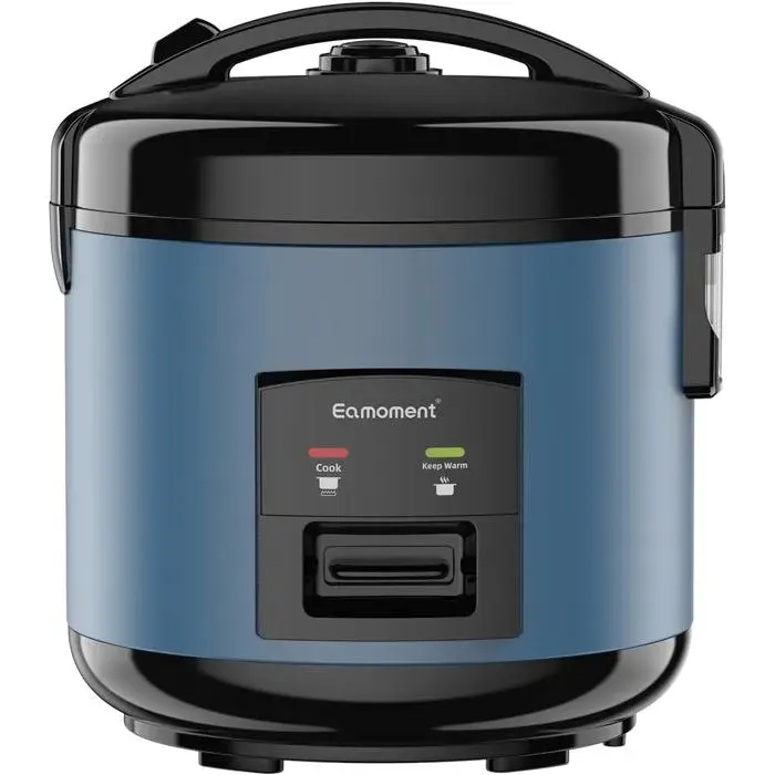 Cuiseur à Riz et Vapeur - WOODOURS - 1L - 400W - Antiadhésif - Bleu