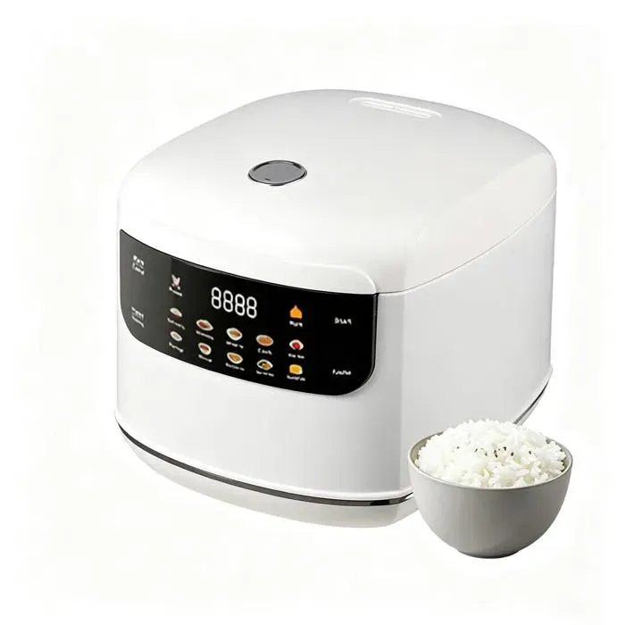 Cuiseur à riz Mini cuiseur à riz électrique de 2L Équipé dun cuiseur vapeur facile à nettoyer Fonction maintien chaud 400W