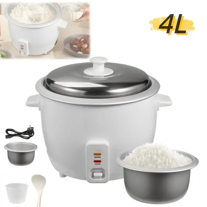 Cuiseur à riz multifonction 4L cuiseur à riz 700W autocuiseur en acier inoxydable 220V appareil de cuisson professionnel