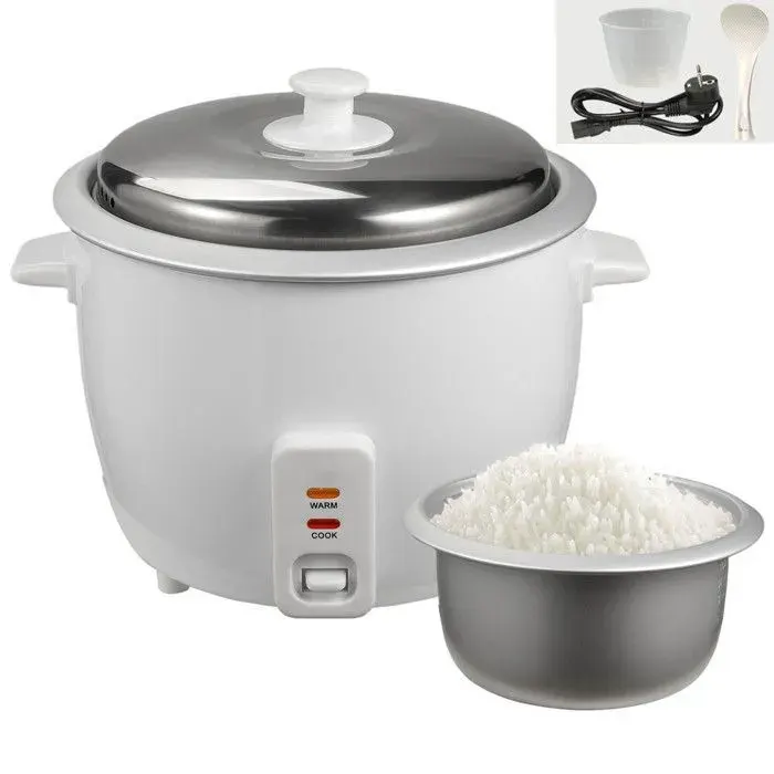 Cuiseur à riz multifonction 4L Cuiseur à riz avec tasse cuillère fonction chauffante appareil cuisson professionnel inox 700 W