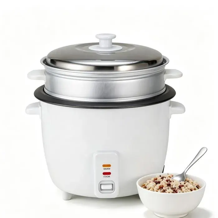 Cuiseur à riz multifonction 4L Mini cuiseur à riz Cuiseur à riz pour usage domestique acier inox panier vapeur et cuillère à riz