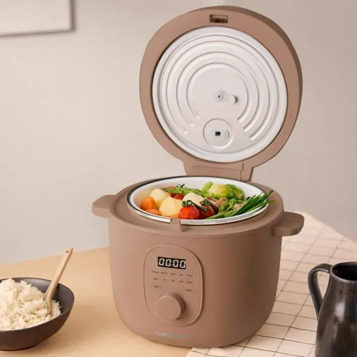 Cuiseur à riz multifonction - CREATE - Capacité 12 L 2 L ou 3 L - Panier vapeur inclus - Programmable 24h à lavance