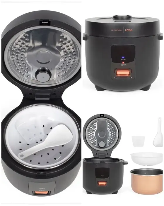 Cuiseur à Riz - NOIR - 1.8L - 700W - Arrêt automatique - Revêtement antiadhésif