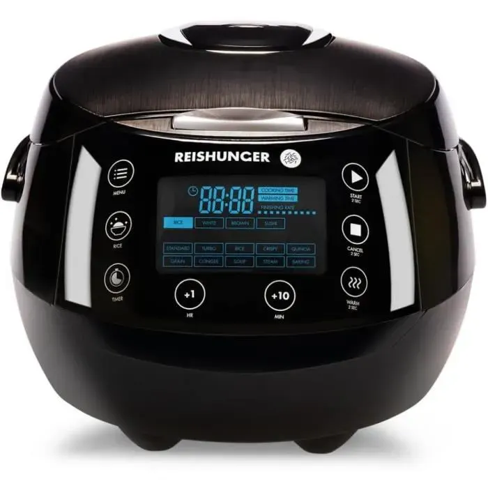 Cuiseur à riz - REISHUNGER - Modèle numérique noir - 15L - 12 programmes - Technologie 7 phases