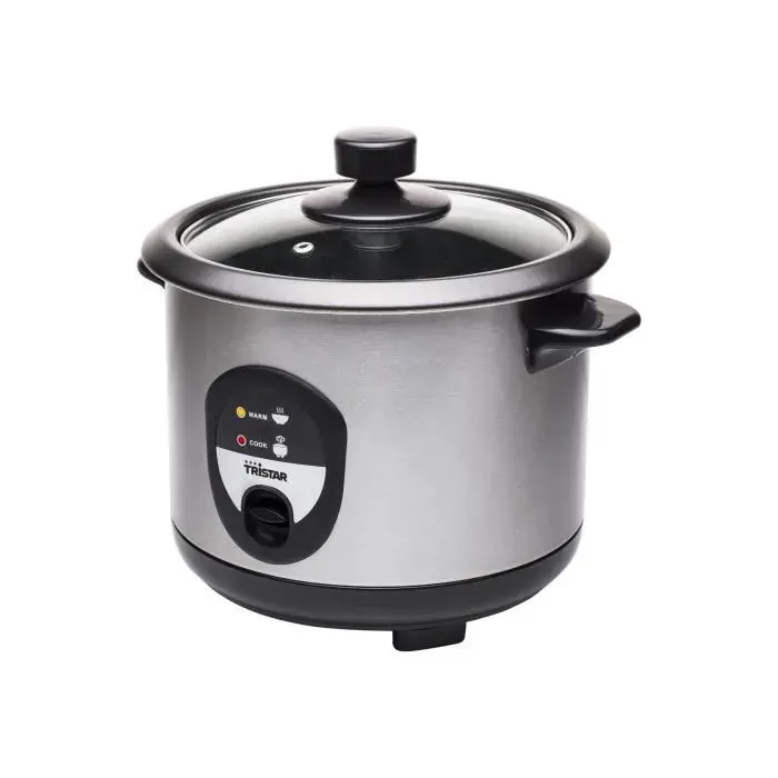 Cuiseur à riz - TRISTAR - RK-6126 - 1 litre - 400 Watt - Acier inoxydable