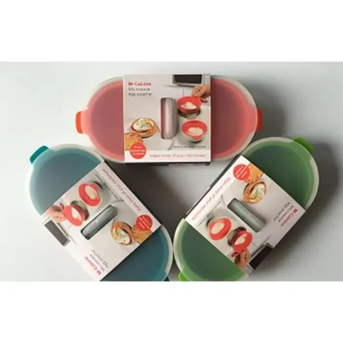 Cuiseur à œufs au micro-ondes - ZGEER - Double tasse - Matériau PP - 3 couleurs disponibles - 22x105x6 cm