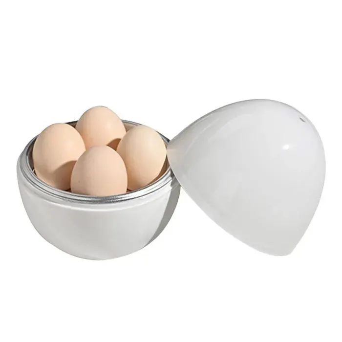 Cuiseur à Œufs Micro-ondes en Aluminium - Pour Œufs Durs Mollets à la Coque - Cuisson Rapide 2 Min