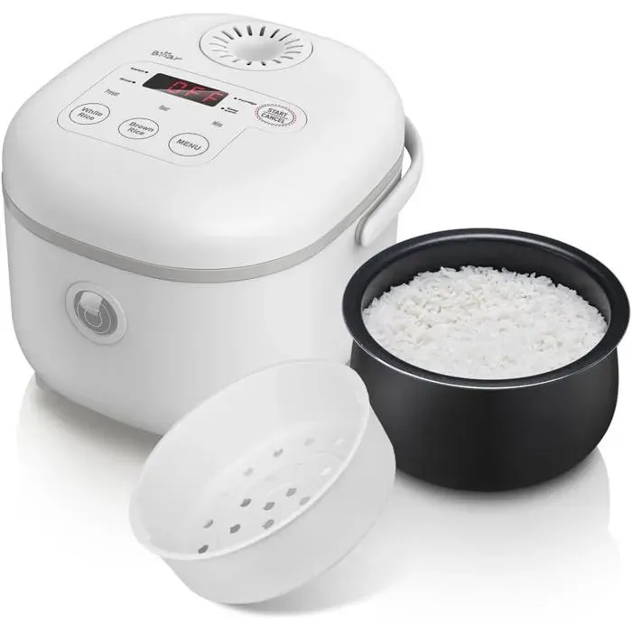 Cuiseur De Riz 4 Tasses (Non Cuit) Avec Cuiseur VapeurMultifonctionnel 350W Electric Mini Rice Cooker6 Fonctions De Cuisson Du