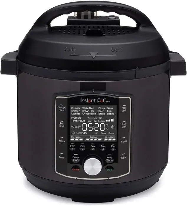 Cuiseur Électrique Multifonctionnel Instant Pot Pro 10-En-1 - 1200 W - Noir - 57 L