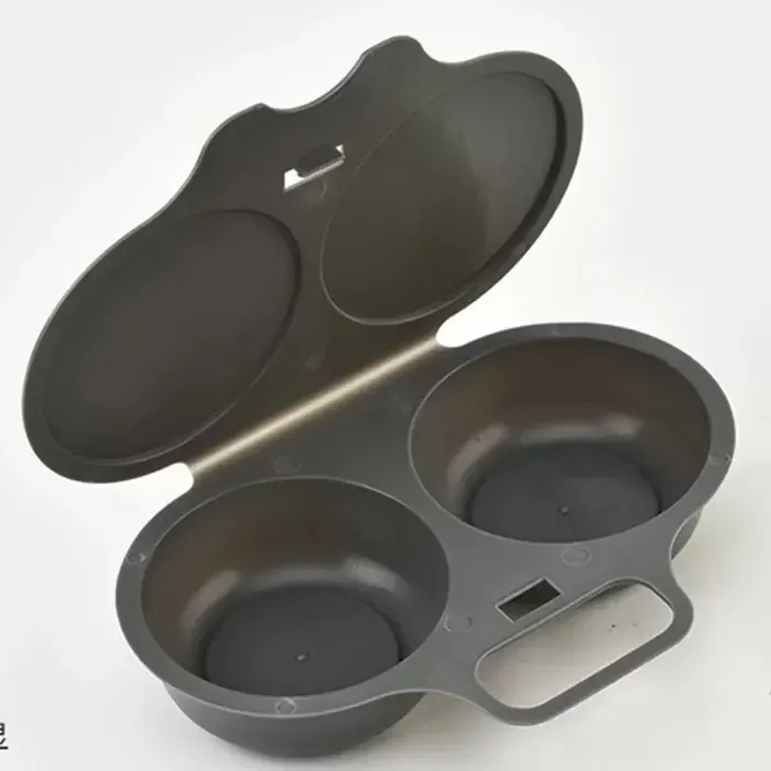 Cuiseur oeufs micro-ondes - 2 compartiments - Plastique PP - Oeufs mollets durs - Gadget cuisine
