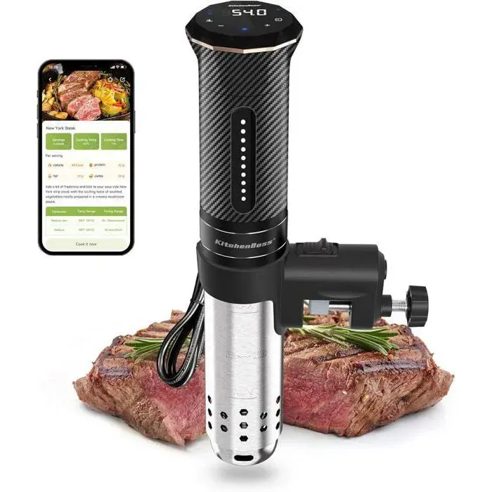 Cuiseur sous vide - KitchenBoss - G300PT - Contrôle APP - IPX7 - 1100W
