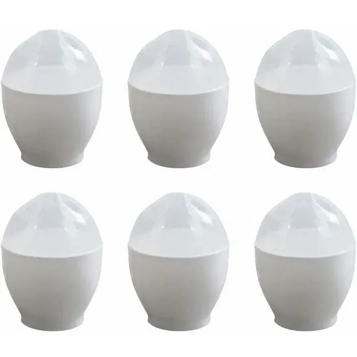 Cuiseur Œufs Micro-ondes 6 Pièces – Blanc Cuisson Rapide Label