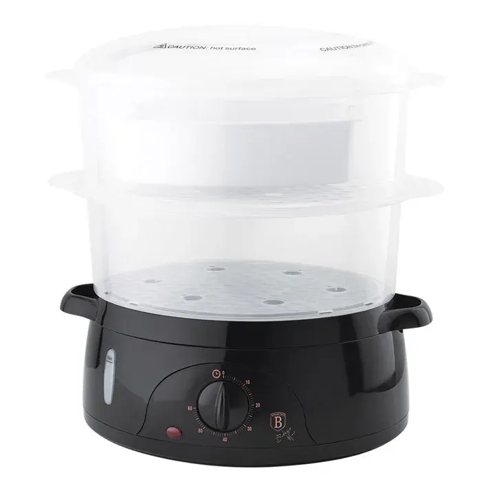 Cuiseur vapeur - BERLINGERHAUS - Black Rose Collection - 2 étages - 6 L - 800 W