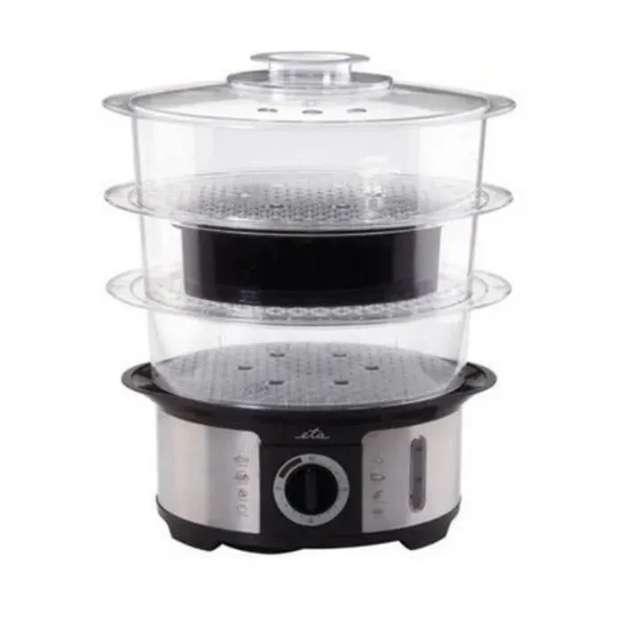 Cuiseur vapeur - Eta - Steampot - 3 paniers - 15 L - 1000 W - Noir Argent