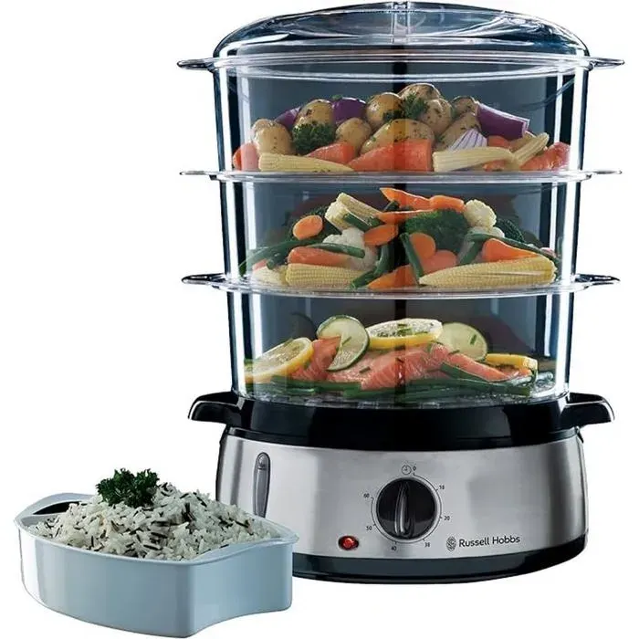 Cuiseur Vapeur - ETHNICS ORIGINS - Cook@Home - 800W - 9L - 3 Niveaux - Écran Digital