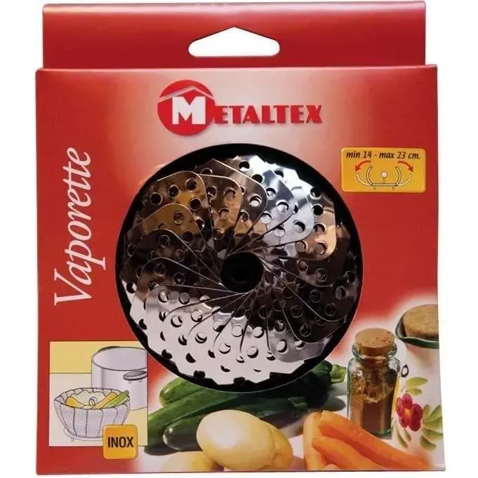 Cuiseur vapeur - METALTEX - Vaporette - Acier inoxydable - Diamètre 24 cm - Compatible lave-vaisselle