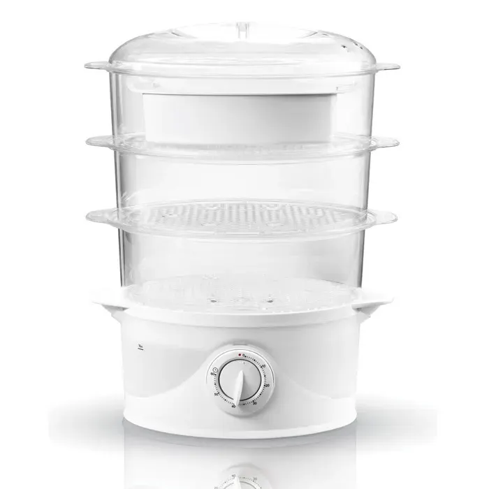 Cuiseur vapeur Puissance de 800 W. - 9L - Trois réservoirs de vapeur Steam Turbo transparents - Adler AD-633