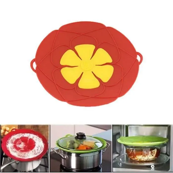 Cuiseur vapeur - TOFOCO - Couvercle Anti Debordement Silicone - Rouge