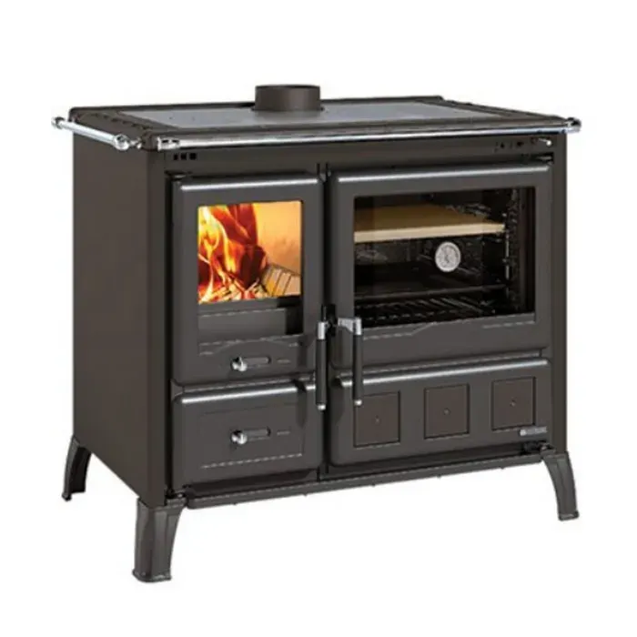 Cuisinière à bois - NORDICA EXTRAFLAME - Gardenia XXL - 105 kW - Four fonte 78 L - Anthracite