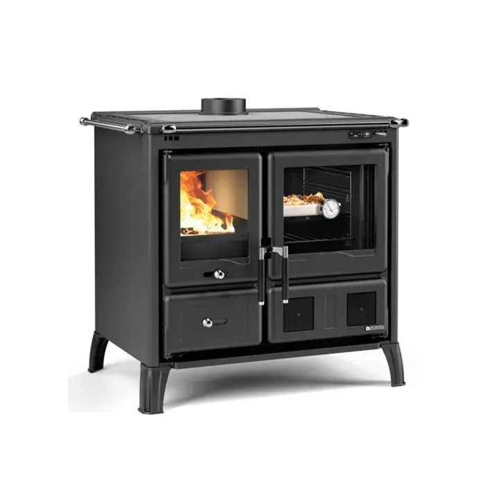 Cuisinière à bois - NORDICA - GARDENIA 5.0 - 10 kW - Acier - Surface 70 m2 — coloris Noire