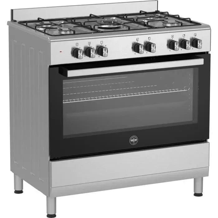 Cuisinière à gaz - BERTAZZONI - SEL925MX - 5 foyers - 36 Kwh - 90 cm - Inox