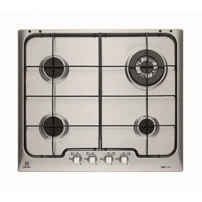 Cuisinière à gaz Electrolux PX640UV - Acier inoxydable - 4 brûleurs - 1000W 2000W 4000W